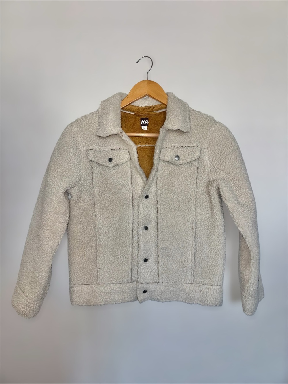 TEA Collection Sherpa Trucker Jacket Snap Front Unisex 12 XL